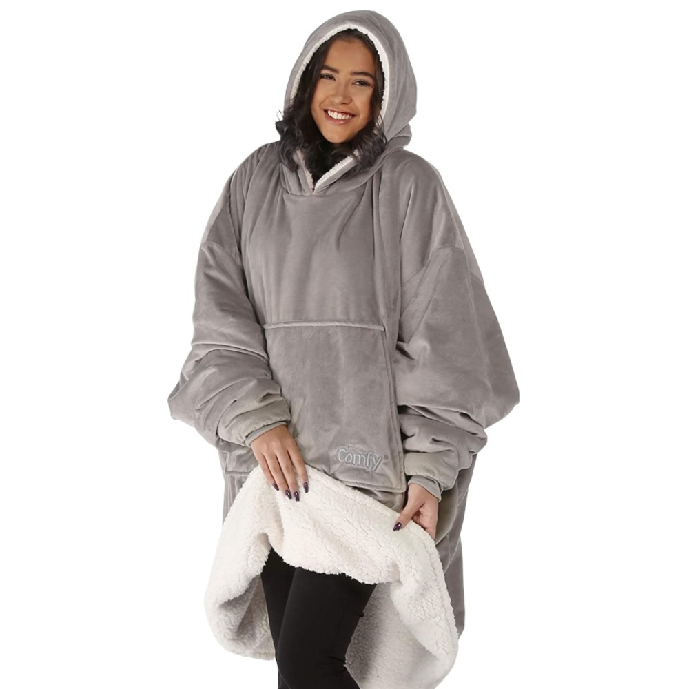 COMFY Original Oversized Microfiber & Sherpa Wearable Blanket EUC